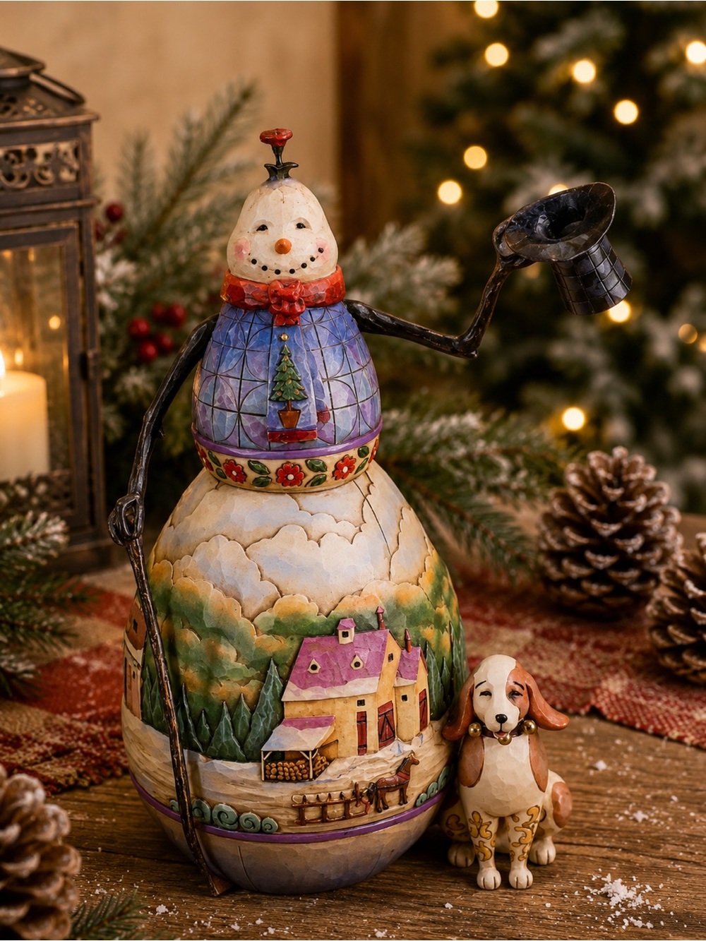 Jim Shore Heartwood Creek 4008111 Snowman’s Best Friend Dog Figurine w/ Box